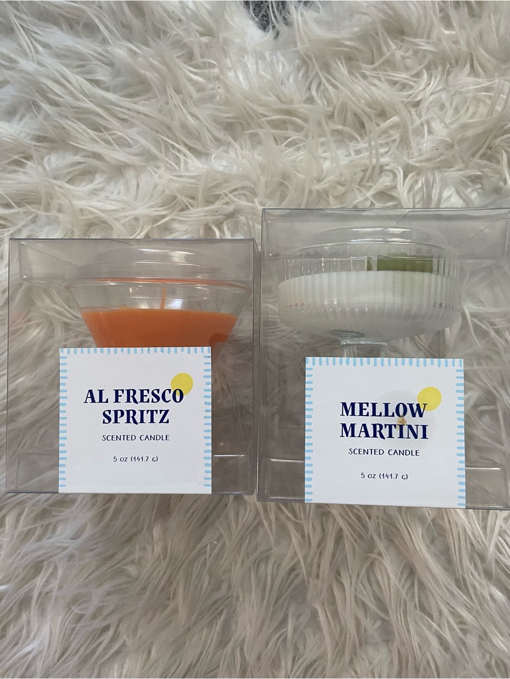 Al Fresco Spritz & Mellow Martini Scented Candles - Orange & White